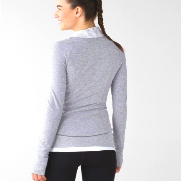 LULULEMON Gray Think Fast Pullover size 6 - Picture 3 of 11